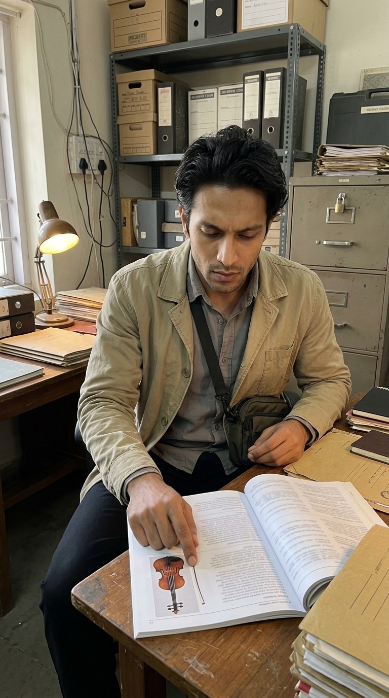 Scene from Nikhil Bhatt's story, season 1 episode 8: The Crowded Archive
