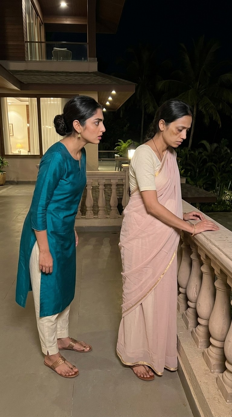 Scene from Meera Rathore's story, season 1 episode 2: Sakshi Asks for Help